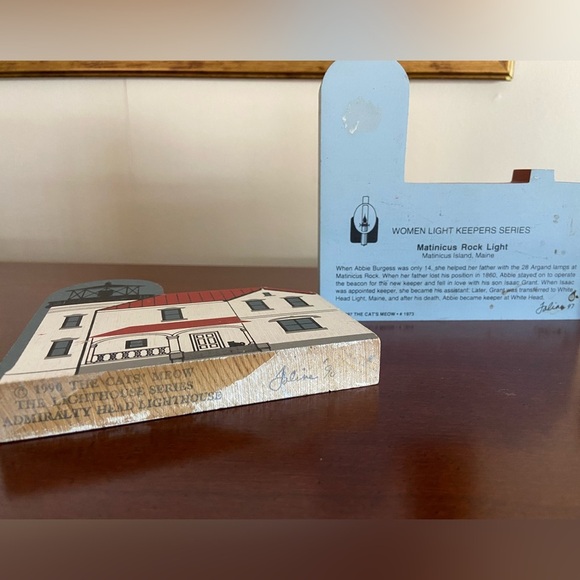 Set of 4 CATS MEOW Lighthouses Bass Harbor, Turkey Point, Admiralty, Matinicus - Picture 5 of 10